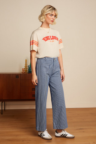 High Waist Pocket Pants Osei Stripe